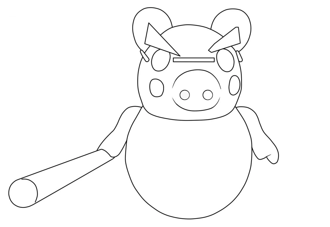 The Roblox bad piggy coloring page